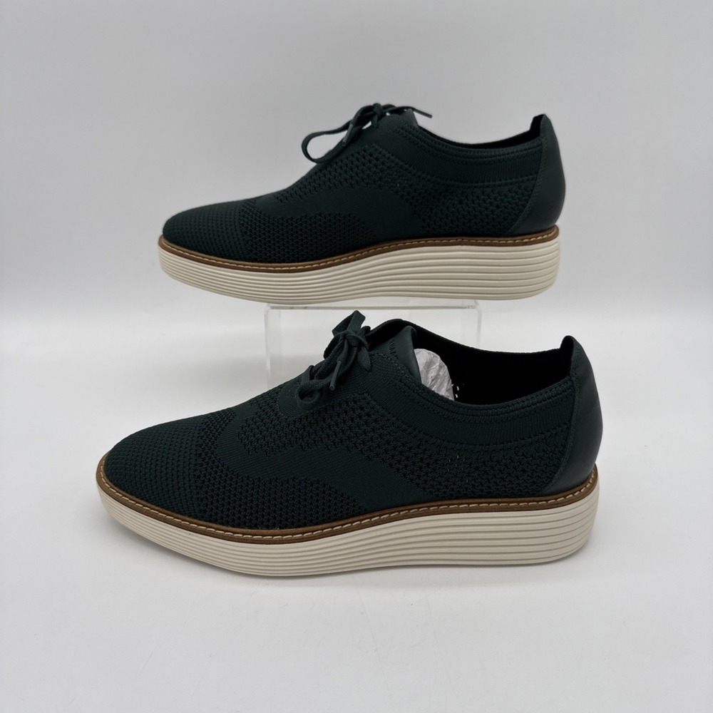 Cole Haan Women's ØriginalGrand Platform Wingtip Style W28988 Size 11B Green‎ - Picture 6 of 10